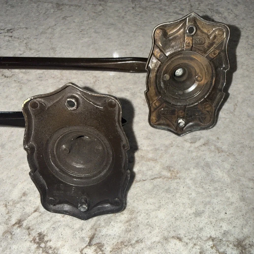 Vintage Brass Towel Bars Toilet Paper Holder Set of 3 Wall Mounted No Screws